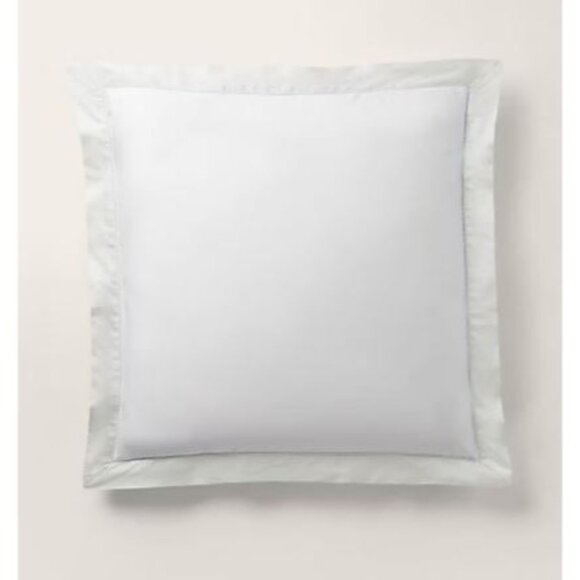 Ralph Lauren Organic Cotton Sateen Border Euro Sham Parchment NEW - Picture 1 of 4
